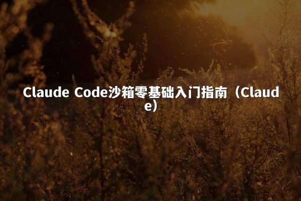 Claude Code沙箱零基础入门指南（Claude）