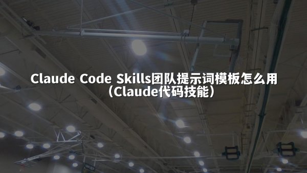Claude Code Skills团队提示词模板怎么用（Claude代码技能）