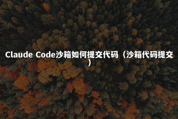 Claude Code沙箱如何提交代码（沙箱代码提交）