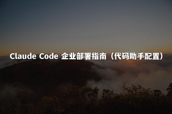 Claude Code 企业部署指南（代码助手配置）