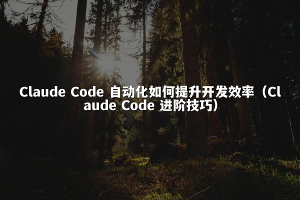 Claude Code 自动化如何提升开发效率（Claude Code 进阶技巧）
