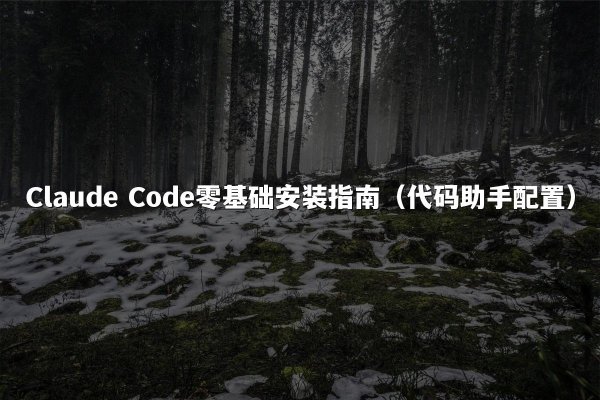 Claude Code零基础安装指南（代码助手配置）