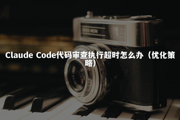 Claude Code代码审查执行超时怎么办（优化策略）