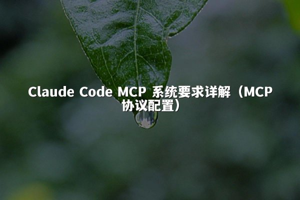 Claude Code MCP 系统要求详解（MCP协议配置）