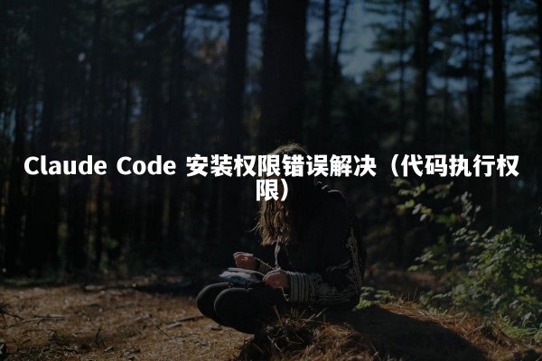 Claude Code 安装权限错误解决（代码执行权限）