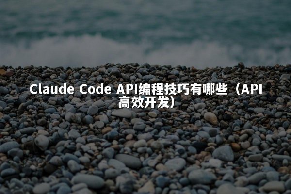 Claude Code API编程技巧有哪些（API高效开发）
