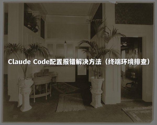Claude Code配置报错解决方法（终端环境排查）