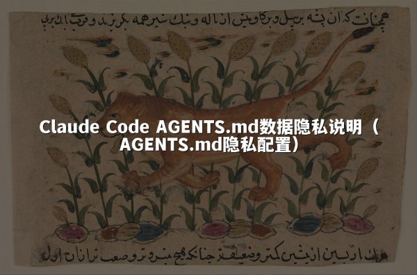 Claude Code AGENTS.md数据隐私说明（AGENTS.md隐私配置）
