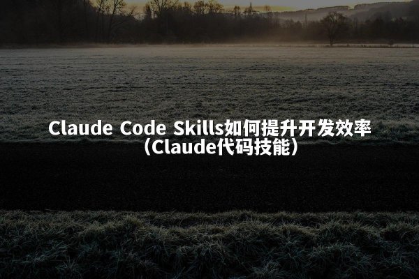 Claude Code Skills如何提升开发效率（Claude代码技能）