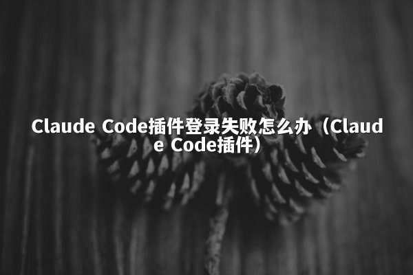 Claude Code插件登录失败怎么办（Claude Code插件）