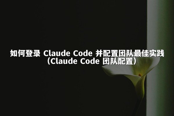 如何登录 Claude Code 并配置团队最佳实践（Claude Code 团队配置）