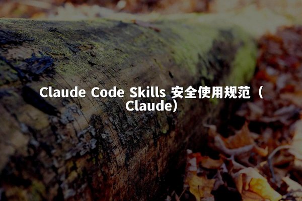 Claude Code Skills 安全使用规范（Claude）