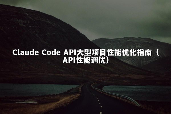 Claude Code API大型项目性能优化指南（API性能调优）