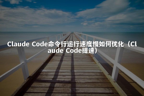 Claude Code命令行运行速度慢如何优化（Claude Code提速）