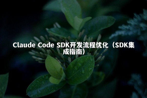 Claude Code SDK开发流程优化（SDK集成指南）