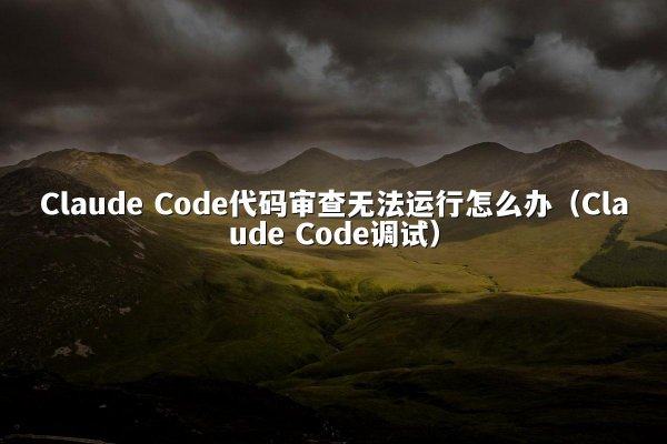 Claude Code代码审查无法运行怎么办（Claude Code调试）