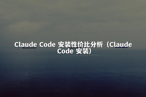 Claude Code 安装性价比分析（Claude Code 安装）