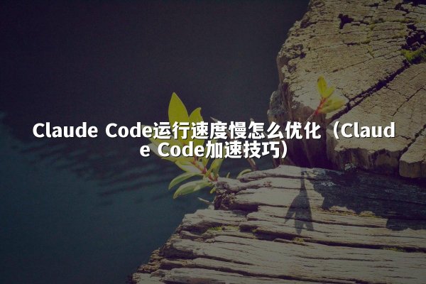 Claude Code运行速度慢怎么优化（Claude Code加速技巧）