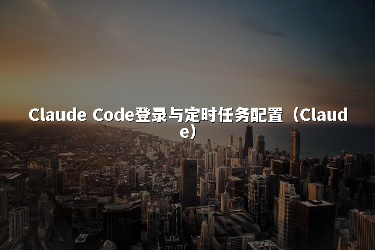 Claude Code登录与定时任务配置（Claude）