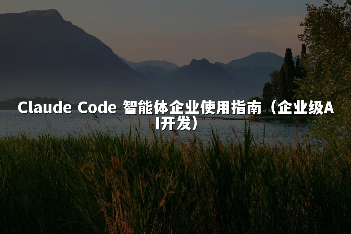 Claude Code 智能体企业使用指南（企业级AI开发）