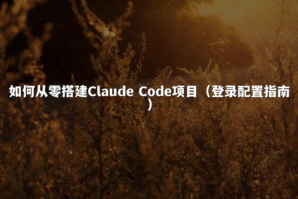如何从零搭建Claude Code项目（登录配置指南）