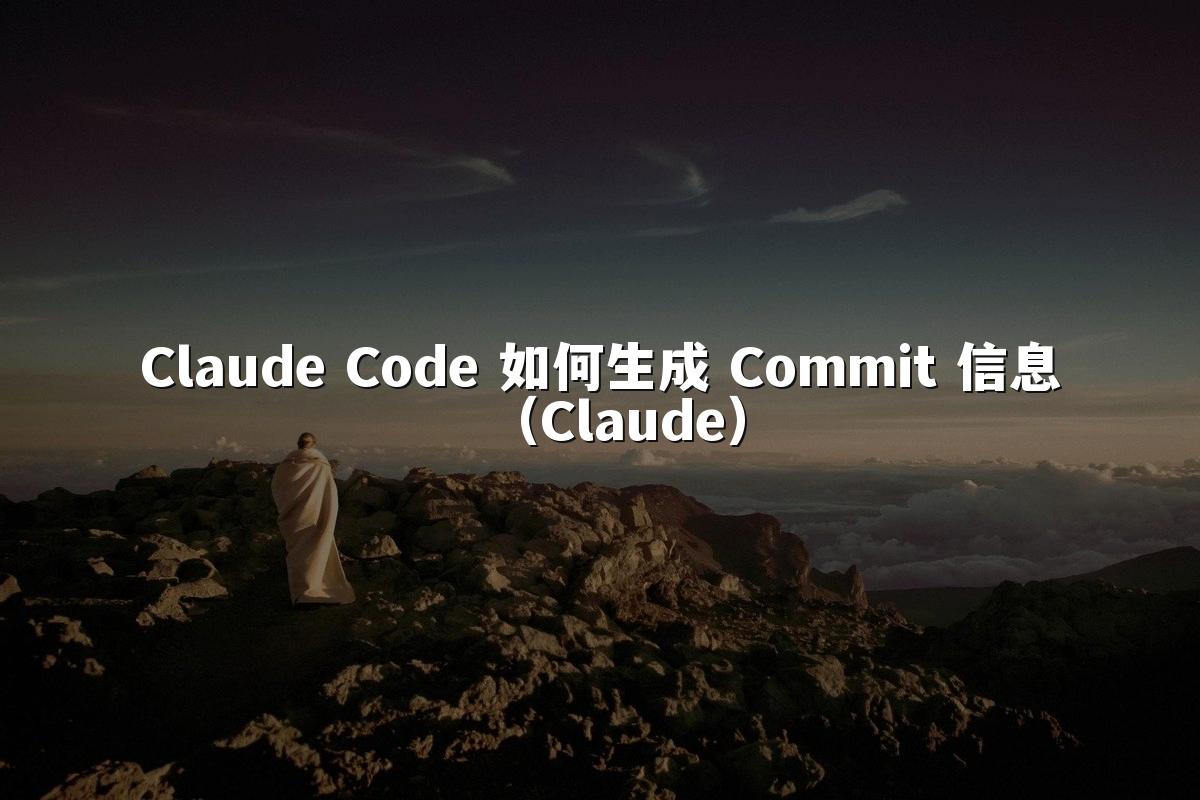 Claude Code 如何生成 Commit 信息(Claude)