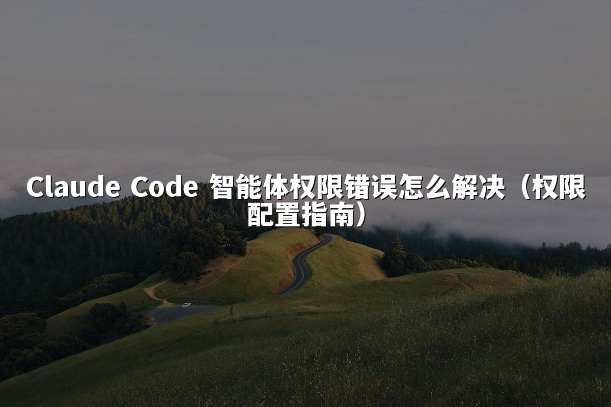 Claude Code 智能体权限错误怎么解决（权限配置指南）