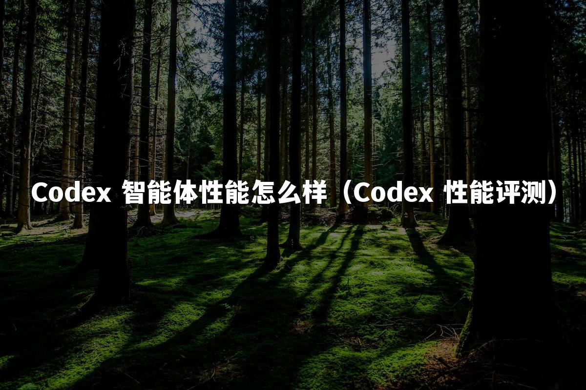 Codex 智能体性能怎么样(Codex 性能评测)