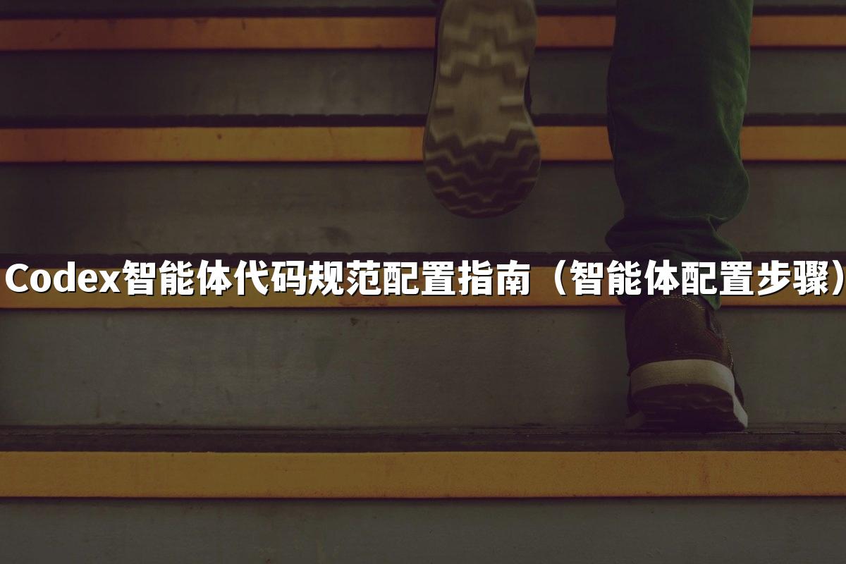 Codex智能体代码规范配置指南(智能体配置步骤)