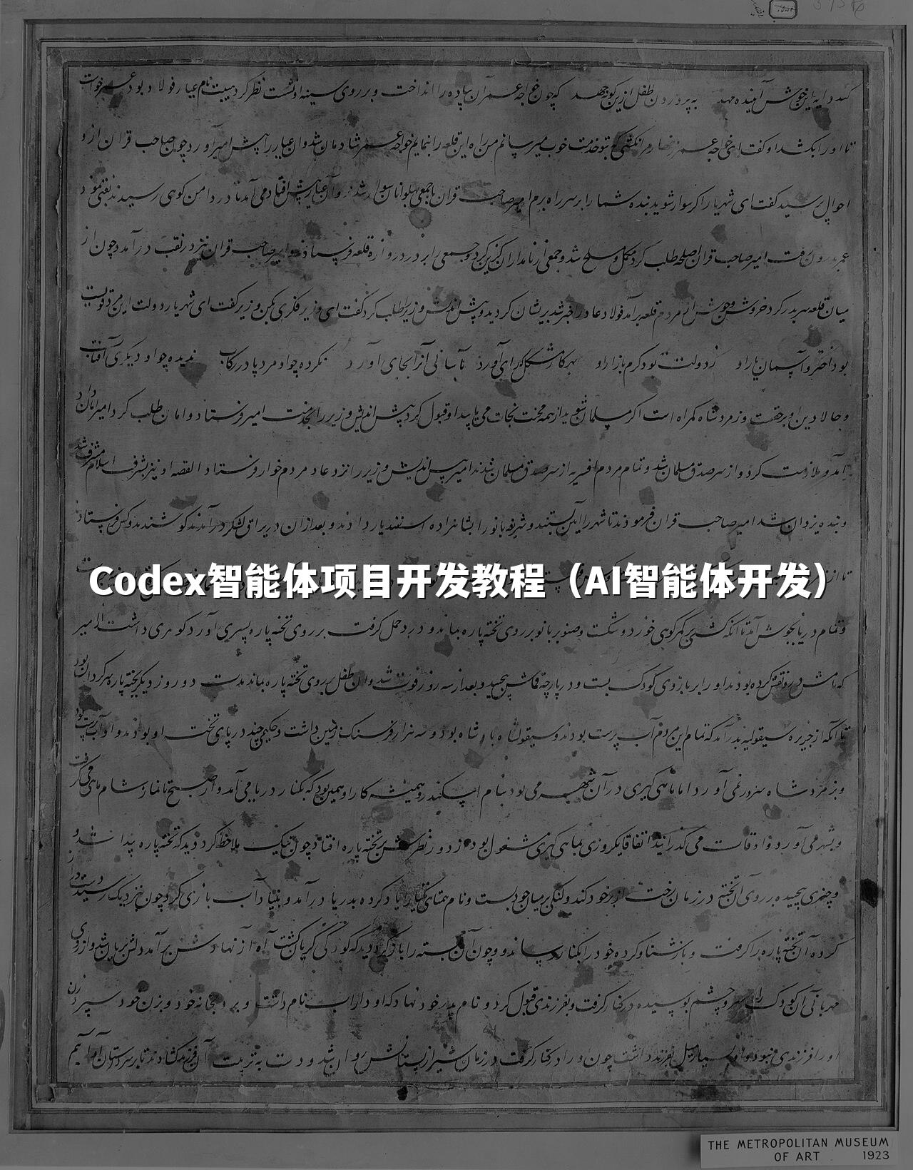 Codex智能体项目开发教程（AI智能体开发）