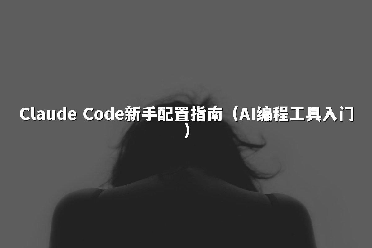 Claude Code新手配置指南(AI编程工具入门)