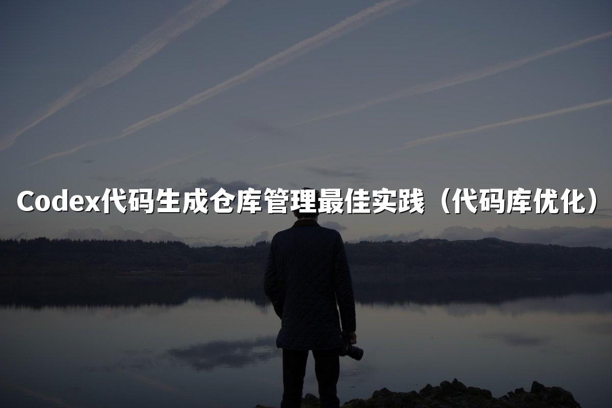 Codex代码生成仓库管理最佳实践(代码库优化)