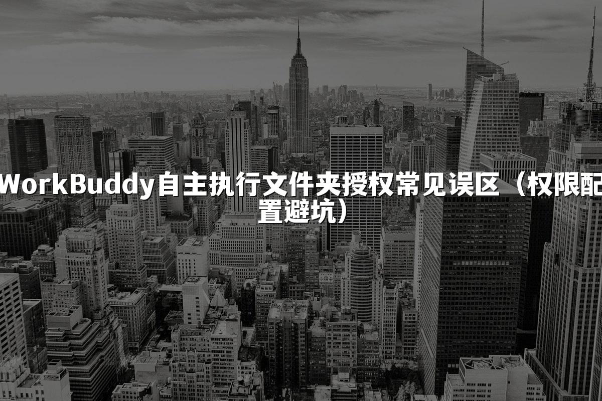 WorkBuddy自主执行文件夹授权常见误区(权限配置避坑)