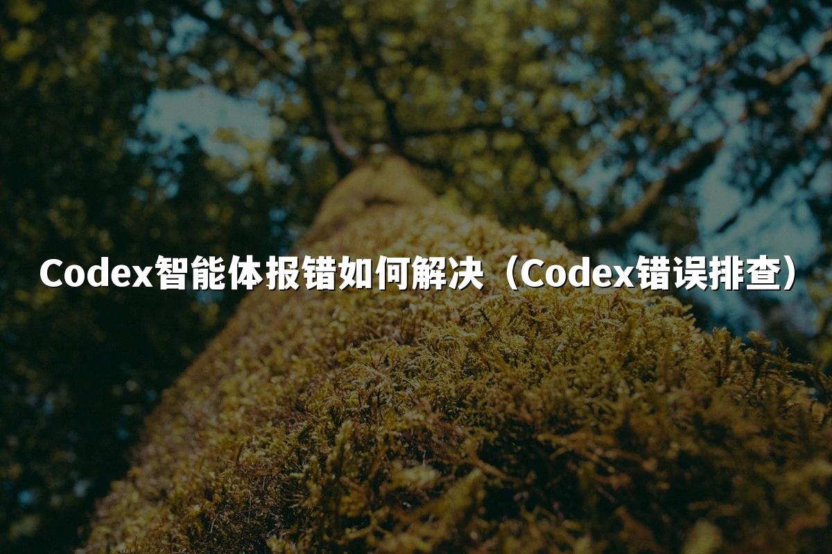 Codex智能体报错如何解决(Codex错误排查)