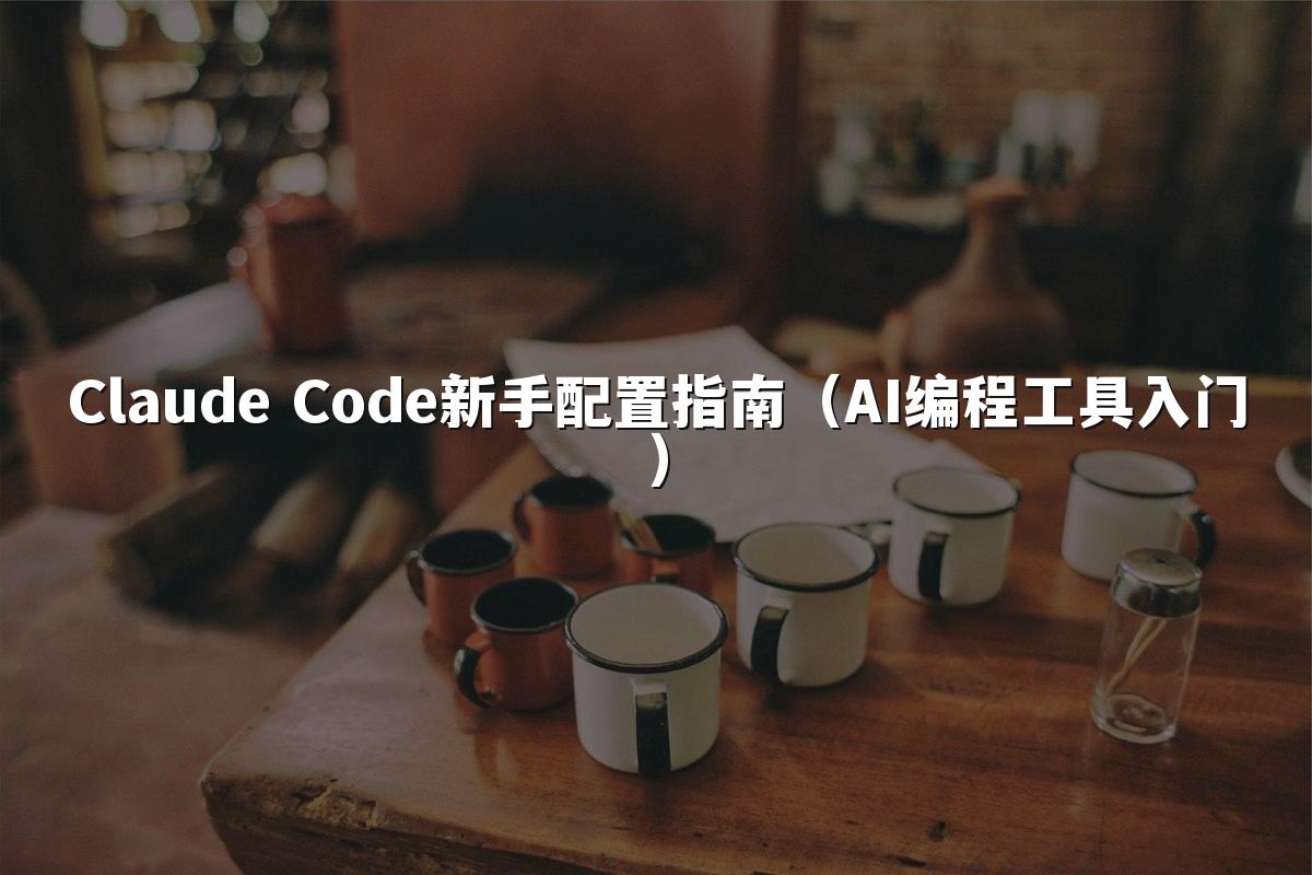Claude Code新手配置指南（AI编程工具入门）