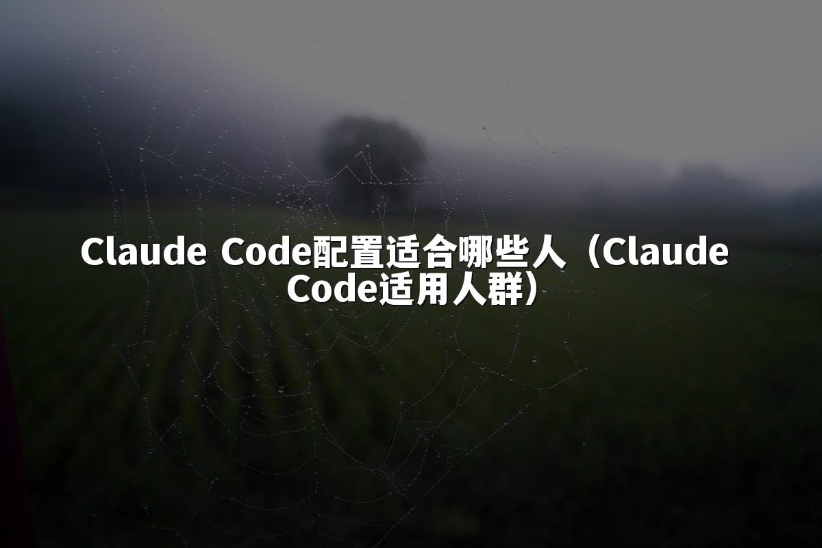 Claude Code配置适合哪些人(Claude Code适用人群)