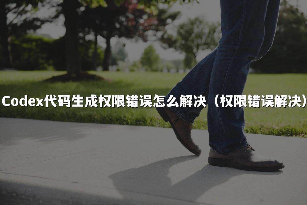 Codex代码生成权限错误怎么解决（权限错误解决）
