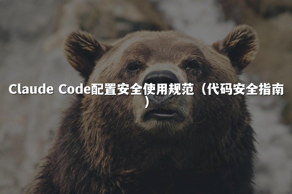 Claude Code配置安全使用规范（代码安全指南）