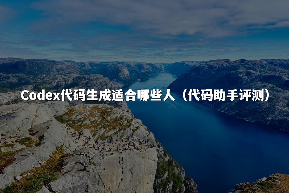 Codex代码生成适合哪些人(代码助手评测)
