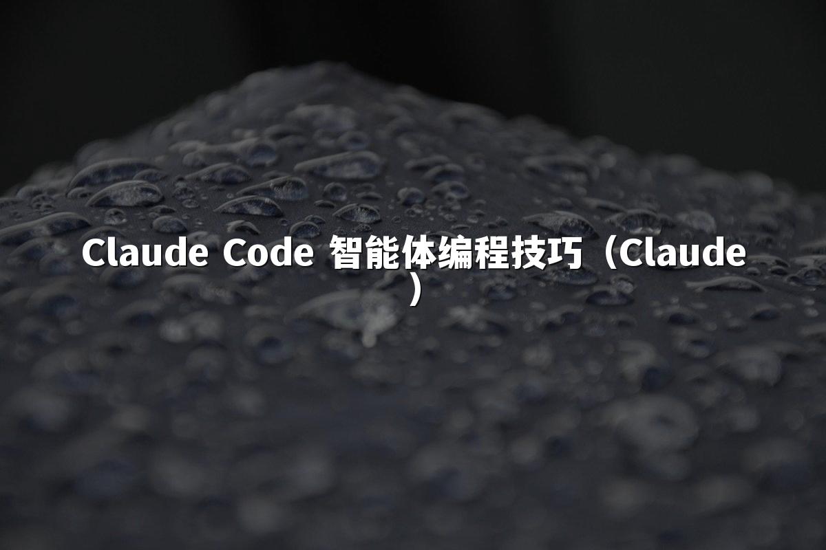 Claude Code 智能体编程技巧（Claude）