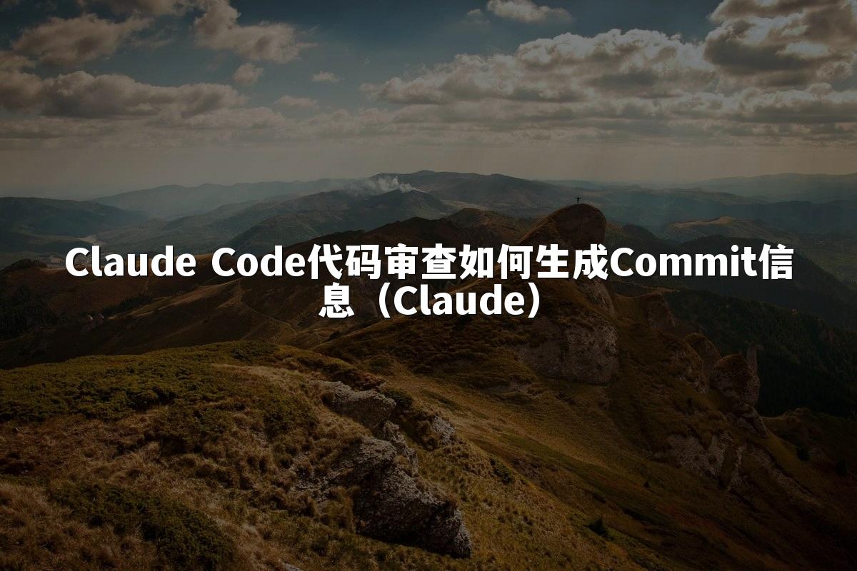 Claude Code代码审查如何生成Commit信息（Claude）