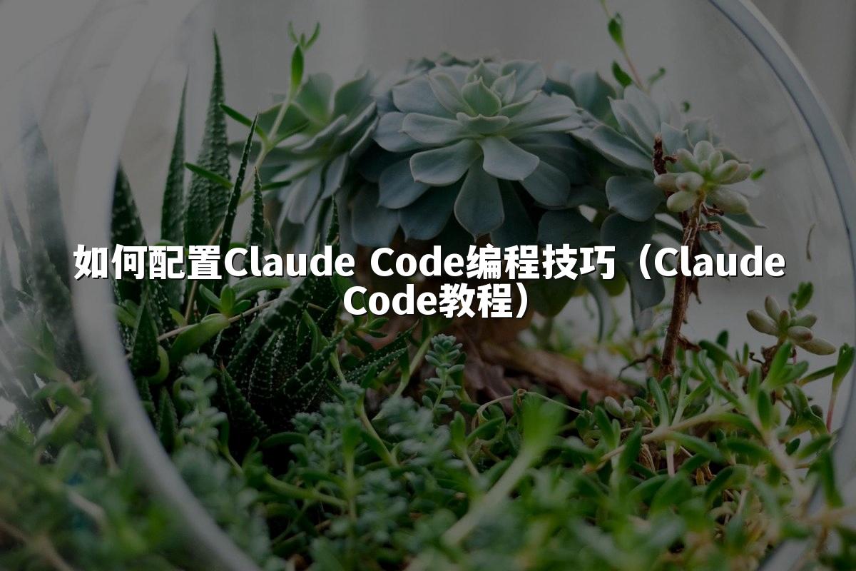 如何配置Claude Code编程技巧（Claude Code教程）