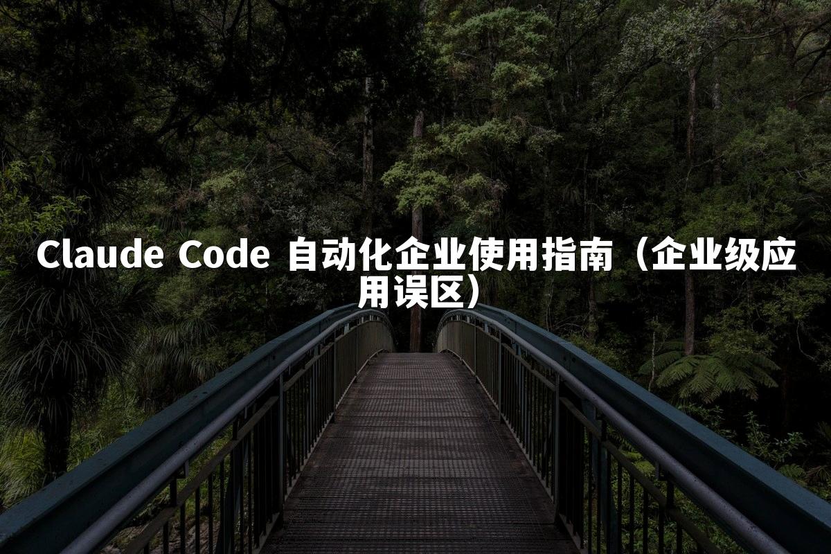 Claude Code 自动化企业使用指南（企业级应用误区）