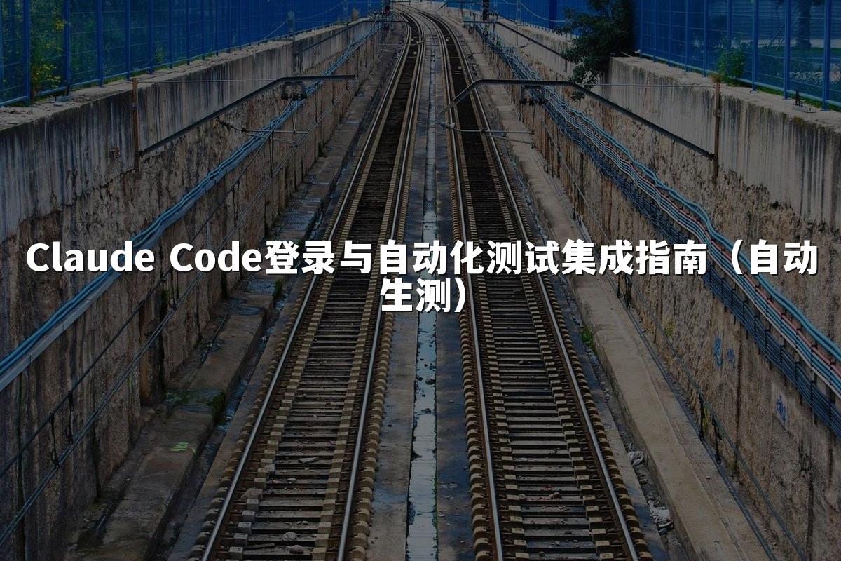 Claude Code登录与自动化测试集成指南(自动生测)