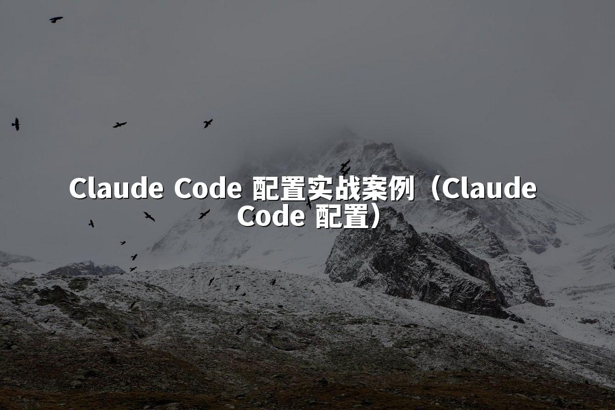 Claude Code 配置实战案例（Claude Code 配置）