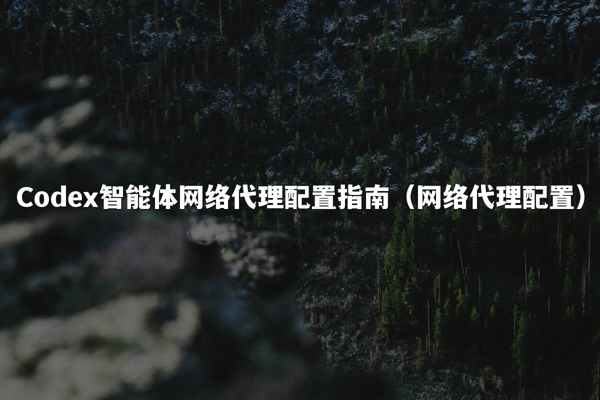 Codex智能体网络代理配置指南（网络代理配置）