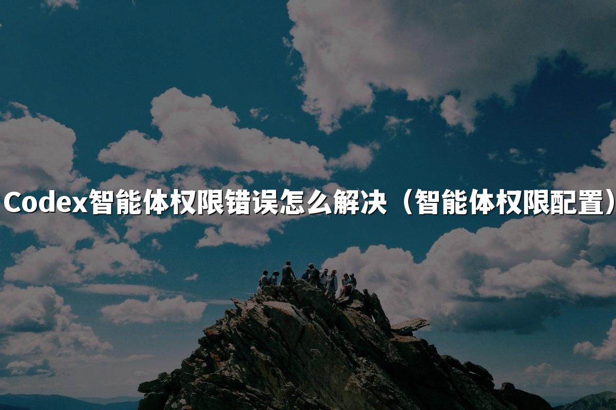Codex智能体权限错误怎么解决（智能体权限配置）