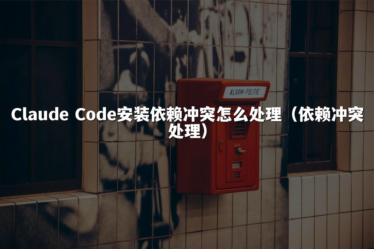 Claude Code安装依赖冲突怎么处理（依赖冲突处理）