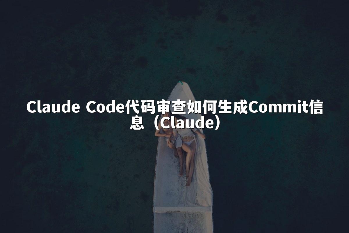 Claude Code代码审查如何生成Commit信息（Claude）