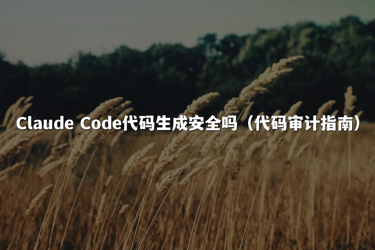Claude Code代码生成安全吗（代码审计指南）
